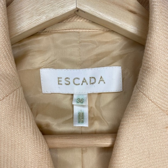 Escada Cashmere/Silk Vintage Professional Peachy Pink Women's Jacket Sz 36 - Picture 6 of 9